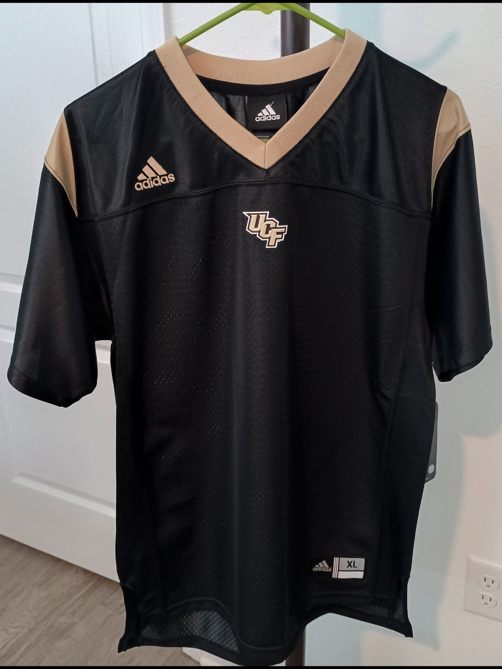 Adidas Black and Gold UCF Central Florida Knights Football Jersey Youth XL 18-20